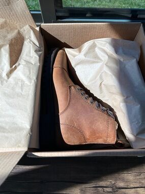 Men's Brown Leather Lace-Up Casual Boot Patina Breaker boot